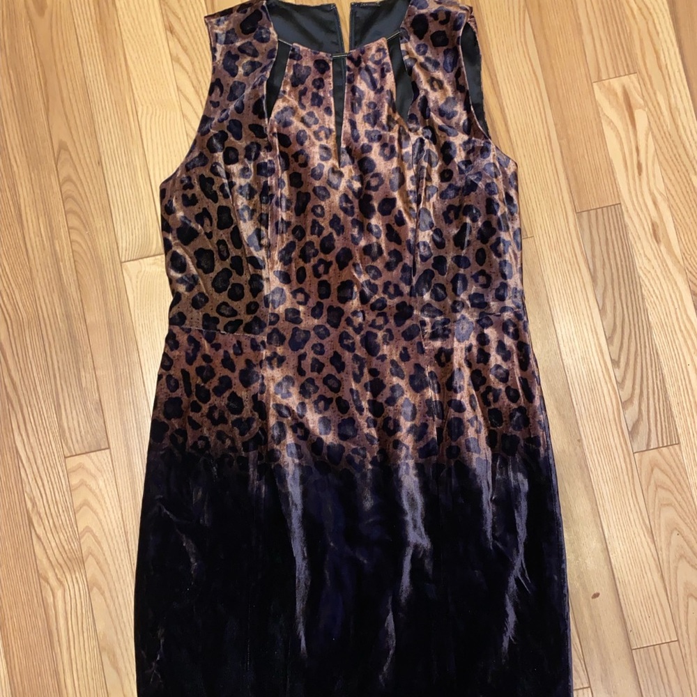 Ombré leopard velvet